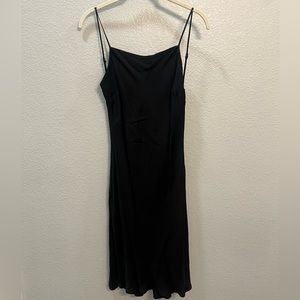 Black silk dress